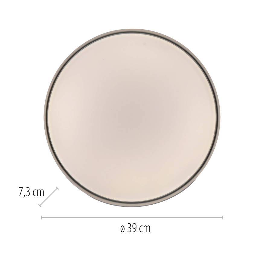 Schöner Wohnen 14594-18 - Plafonieră LED dimabilă TAVOLI LED/20W/230V 2700-6500K Ø 39 cm, neagră + telecomandă