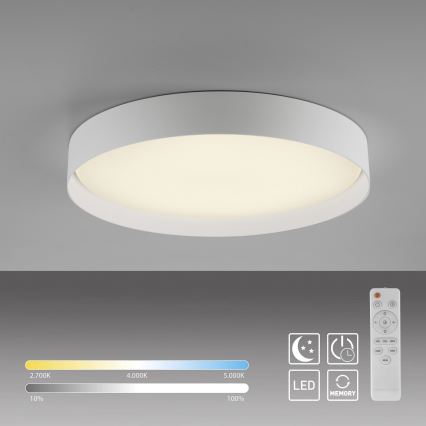 Schöner Wohnen TAVOLI 14595-16 - Plafonieră LED dimabilă, 34 W, 230 V, 2700–6500 K, Ø 49 cm, albă, telecomandă inclusă