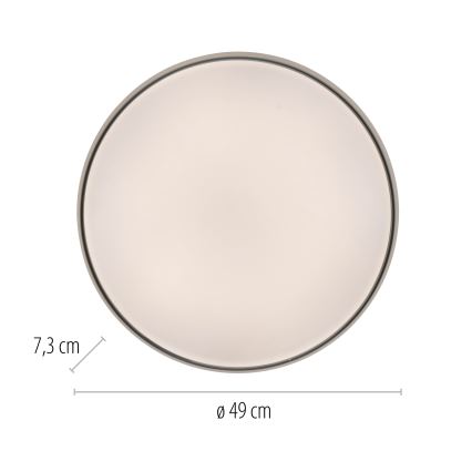 Schöner Wohnen 14595-18 - Plafonieră LED dimabilă TAVOLI LED/34W/230V 2700-6500K Ø 49 cm, neagră + telecomandă