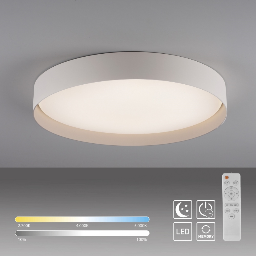 Schöner Wohnen 14595-39 - Plafonieră LED dimabilă TAVOLI LED/34W/230V 2700-6500K diam. 49 cm gri + telecomandă