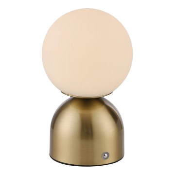 Schöner Wohnen 19218-12 - Lampă de birou LED RUDI reîncărcabilă, tactilă și reglabilă LED/1,2W/5V 3000-6000K 1200 mAh auriu