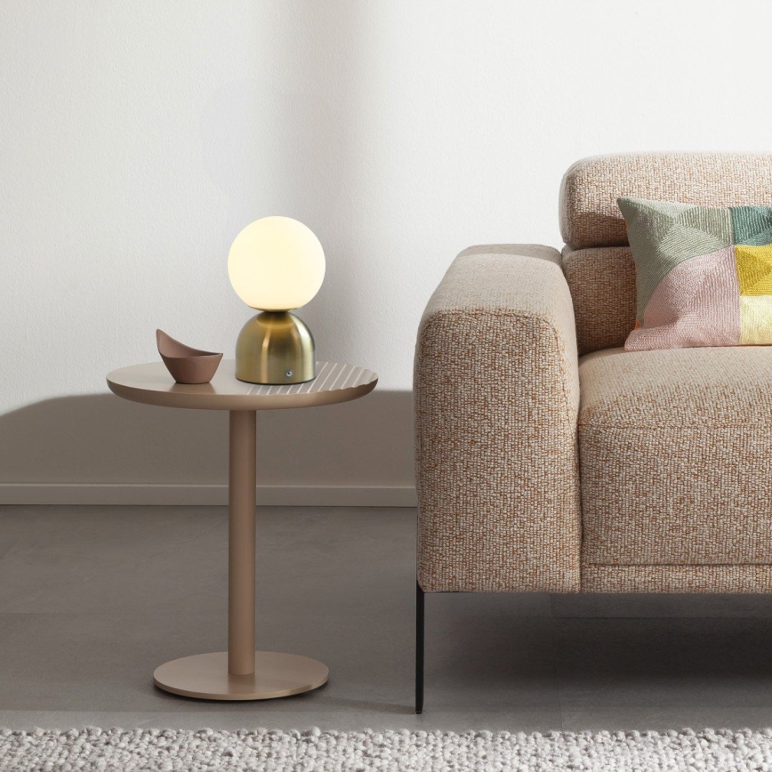 Schöner Wohnen 19218-12 - Lampă de birou LED RUDI reîncărcabilă, tactilă și reglabilă LED/1,2W/5V 3000-6000K 1200 mAh auriu