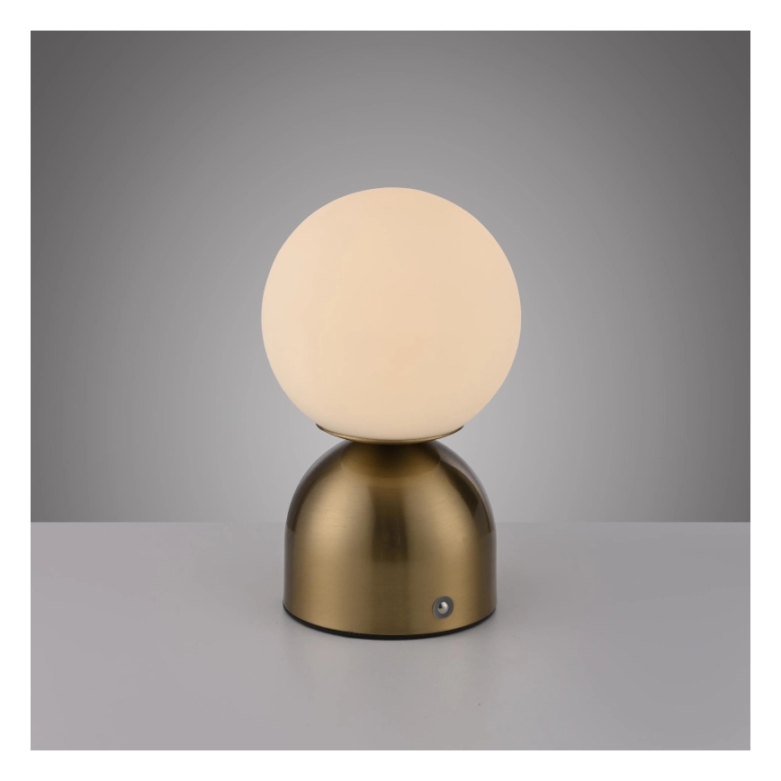 Schöner Wohnen 19218-12 - Lampă de birou LED RUDI reîncărcabilă, tactilă și reglabilă LED/1,2W/5V 3000-6000K 1200 mAh auriu