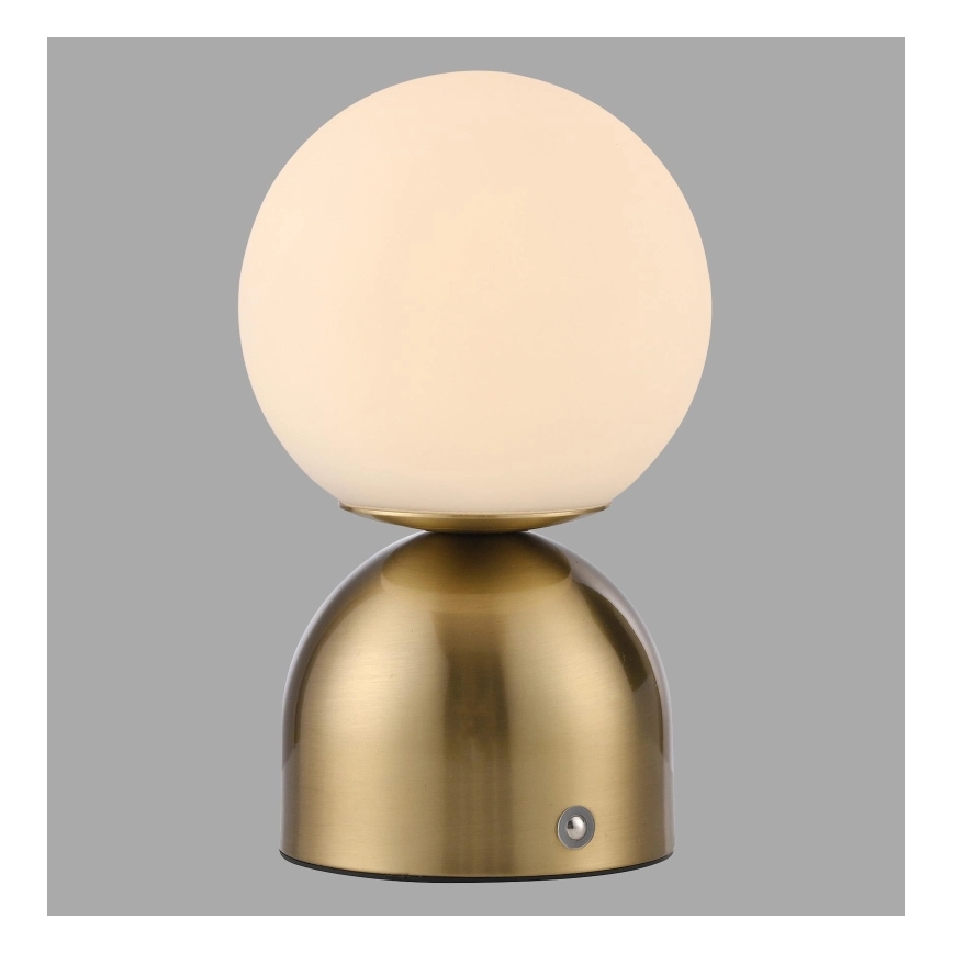 Schöner Wohnen 19218-12 - Lampă de birou LED RUDI reîncărcabilă, tactilă și reglabilă LED/1,2W/5V 3000-6000K 1200 mAh auriu