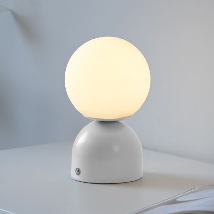 Schöner Wohnen 19218-16 - Lampă LED de birou RUDI, reîncărcabilă, reglabilă, cu control tactil, 1,2 W/5 V, 3000-6000 K, 1200 mAh, alb