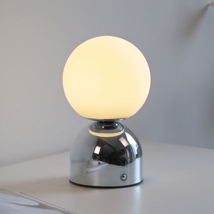 Schöner Wohnen 19218-17 - Lampă de birou LED RUDI, tactilă, cu reglare a luminozității, reîncărcabilă LED/1,2W/5V 3000-6000K 1200 mAh crom lucios