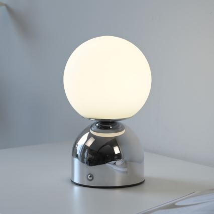 Schöner Wohnen 19218-17 - Lampă de birou LED RUDI, tactilă, cu reglare a luminozității, reîncărcabilă LED/1,2W/5V 3000-6000K 1200 mAh crom lucios