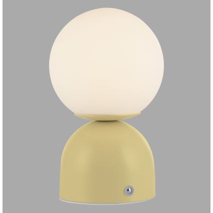 Schöner Wohnen RUDI 19218-81 - Lampă de birou LED reîncărcabilă, tactilă şi cu reglare a intensităţii, 1,2 W / 5 V, 3000–6000 K, 1200 mAh, galbenă