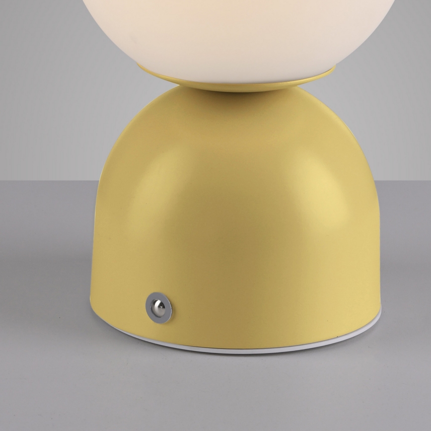 Schöner Wohnen RUDI 19218-81 - Lampă de birou LED reîncărcabilă, tactilă şi cu reglare a intensităţii, 1,2 W / 5 V, 3000–6000 K, 1200 mAh, galbenă