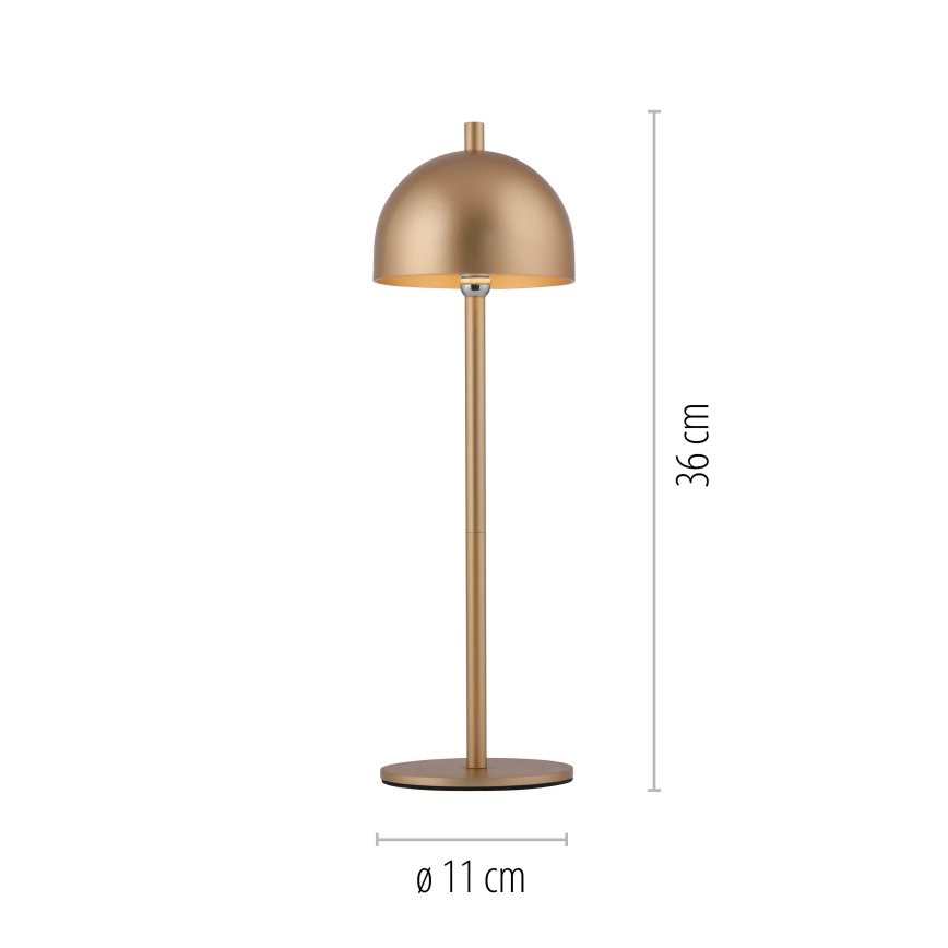 Schöner Wohnen 19244-12 - Lampă de masă LED BELLIS, reîncărcabilă, dimabilă, cu control tactil, pentru exterior, LED/2,5W/5V 2600 mAh IP54, aurie