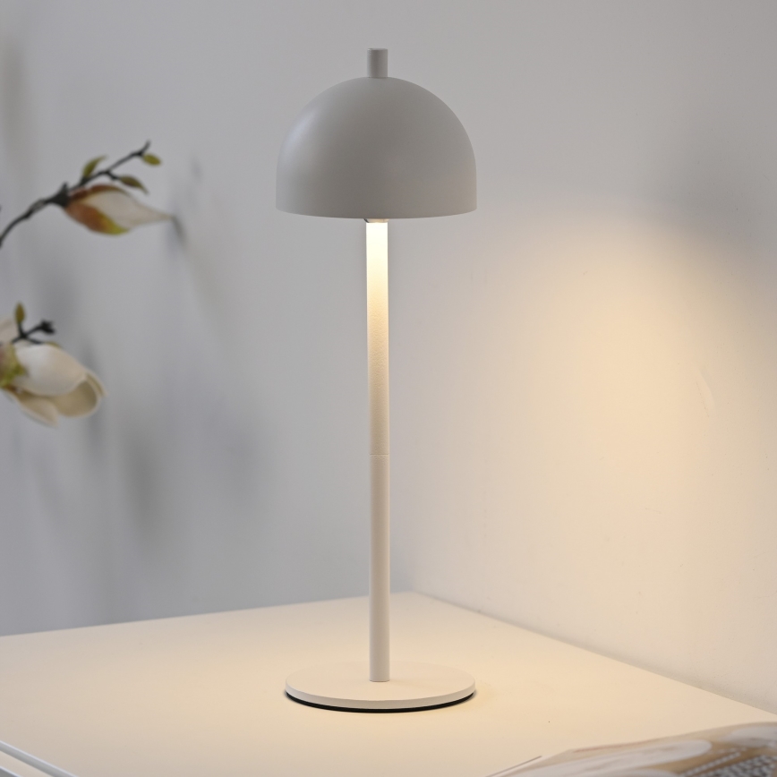 Schöner Wohnen 19244-16 - Lampă de masă LED reîncărcabilă, reglabilă, cu comandă tactilă BELLIS LED/2,5W/5V 2600 mAh IP54 albă