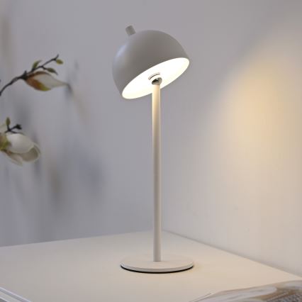 Schöner Wohnen 19244-16 - Lampă de masă LED reîncărcabilă, reglabilă, cu comandă tactilă BELLIS LED/2,5W/5V 2600 mAh IP54 albă