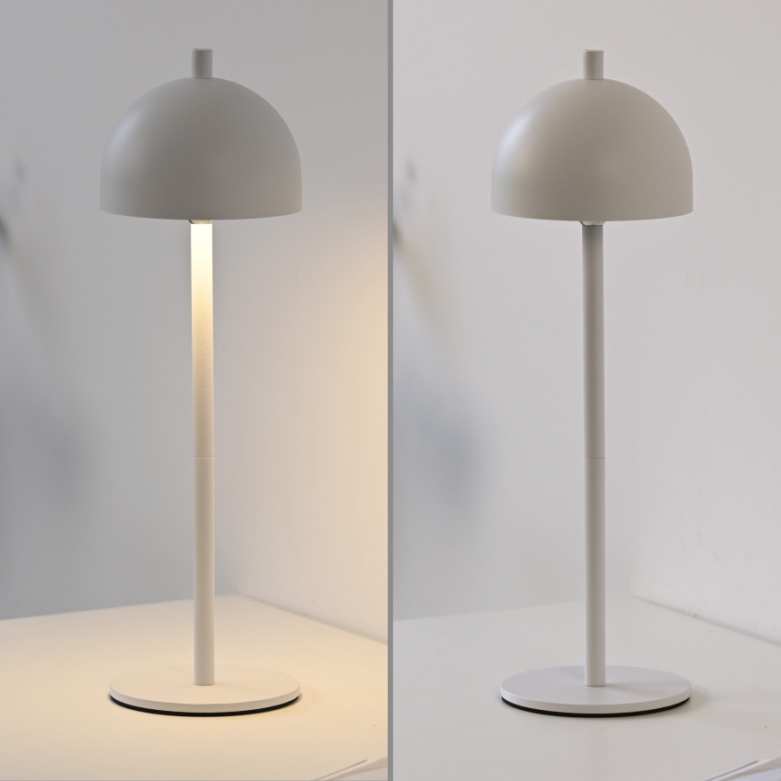 Schöner Wohnen 19244-16 - Lampă de masă LED reîncărcabilă, reglabilă, cu comandă tactilă BELLIS LED/2,5W/5V 2600 mAh IP54 albă