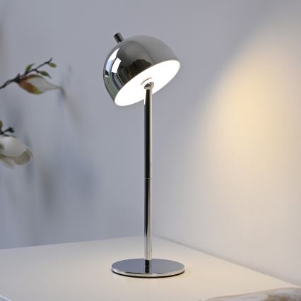 Schöner Wohnen 19244-17 - Lampă de masă de exterior reîncărcabilă BELLIS, LED dimabilă cu control tactil, 2,5W/5V, 2600 mAh, IP54, crom lucios