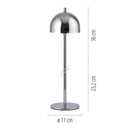 Schöner Wohnen 19244-17 - Lampă de masă de exterior reîncărcabilă BELLIS, LED dimabilă cu control tactil, 2,5W/5V, 2600 mAh, IP54, crom lucios