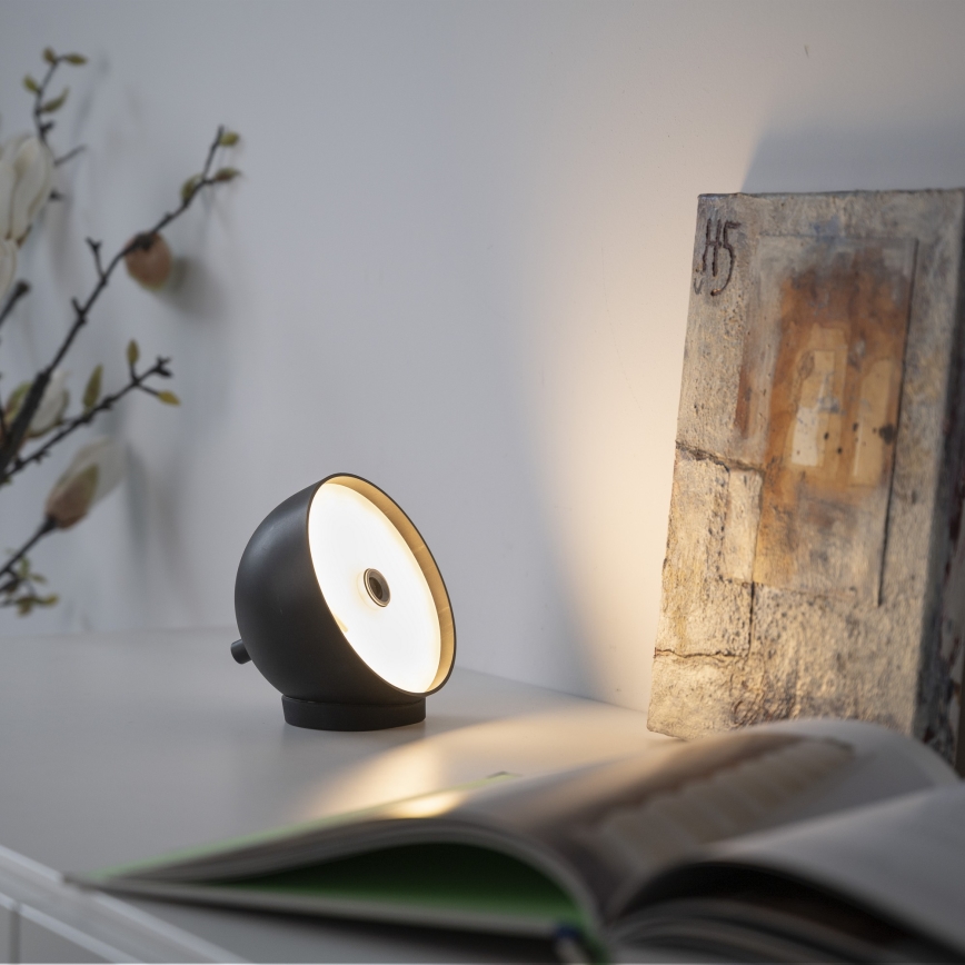 Schöner Wohnen 19244-18 - Lampă de masă LED reîncărcabilă pentru exterior BELLIS, dimabilă, cu control tactil, LED/2,5W/5V, 2600 mAh, IP54, negru