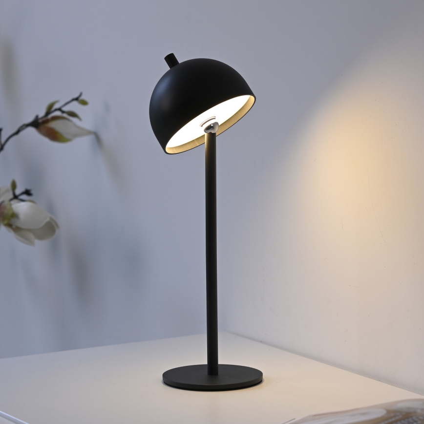 Schöner Wohnen 19244-18 - Lampă de masă LED reîncărcabilă pentru exterior BELLIS, dimabilă, cu control tactil, LED/2,5W/5V, 2600 mAh, IP54, negru