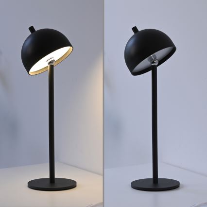 Schöner Wohnen 19244-18 - Lampă de masă LED reîncărcabilă pentru exterior BELLIS, dimabilă, cu control tactil, LED/2,5W/5V, 2600 mAh, IP54, negru