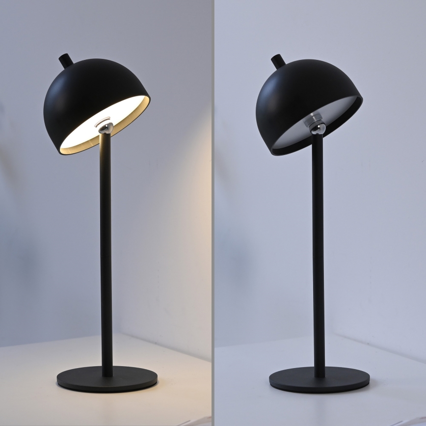 Schöner Wohnen 19244-18 - Lampă de masă LED reîncărcabilă pentru exterior BELLIS, dimabilă, cu control tactil, LED/2,5W/5V, 2600 mAh, IP54, negru