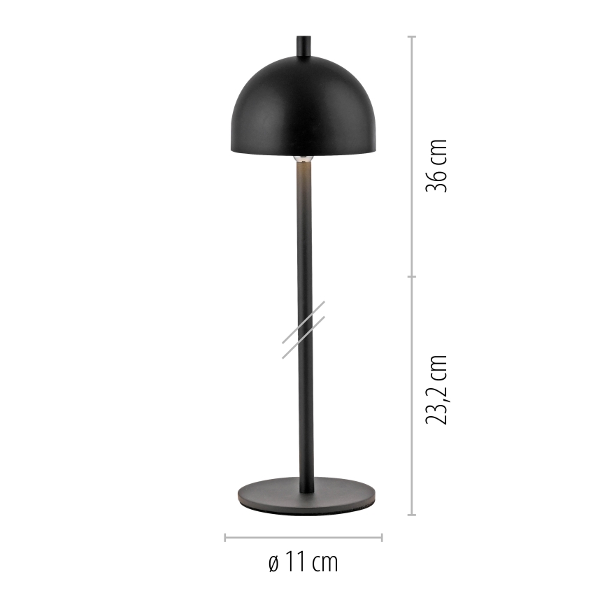 Schöner Wohnen 19244-18 - Lampă de masă LED reîncărcabilă pentru exterior BELLIS, dimabilă, cu control tactil, LED/2,5W/5V, 2600 mAh, IP54, negru