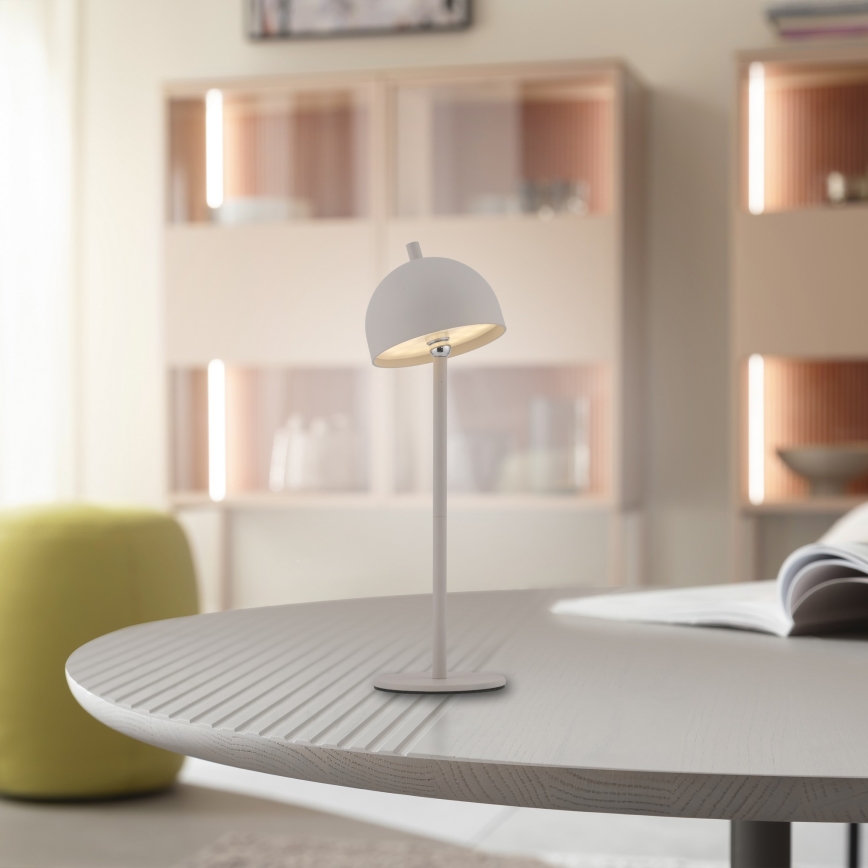 Schöner Wohnen BELLIS 19244-39 - Lampă de masă LED pentru exterior, reglabilă în intensitate, cu control tactil, reîncărcabilă, LED 2,5 W/5 V, 2600 mAh, IP54, gri