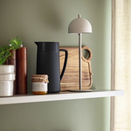 Schöner Wohnen BELLIS 19244-39 - Lampă de masă LED pentru exterior, reglabilă în intensitate, cu control tactil, reîncărcabilă, LED 2,5 W/5 V, 2600 mAh, IP54, gri