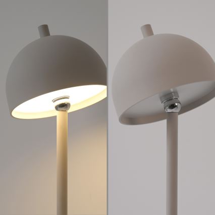 Schöner Wohnen BELLIS 19244-39 - Lampă de masă LED pentru exterior, reglabilă în intensitate, cu control tactil, reîncărcabilă, LED 2,5 W/5 V, 2600 mAh, IP54, gri
