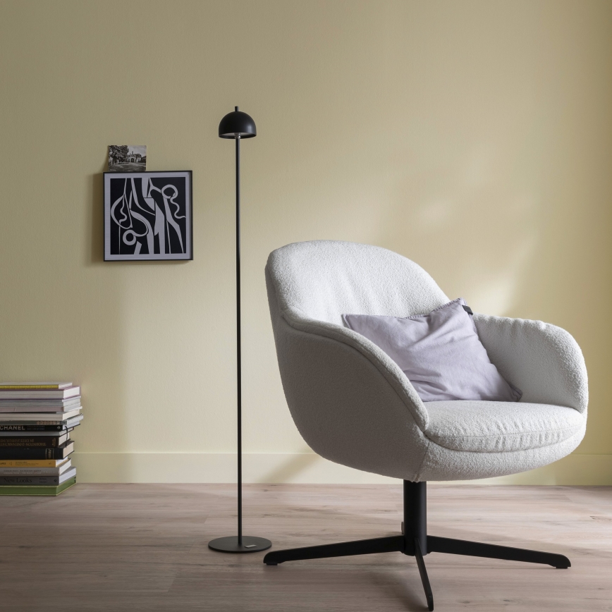 Schöner Wohnen 19245-18 - Lampă de podea LED reîncărcabilă, reglabilă, cu control tactil pentru exterior BELLIS, LED/2,5W/5V 2600 mAh IP54, negru