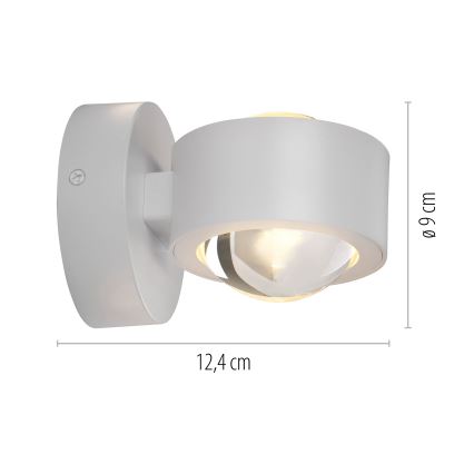 Schöner Wohnen 19331-16 - Aplica de perete LED CHIA, 2xLED/2W/230V, alb