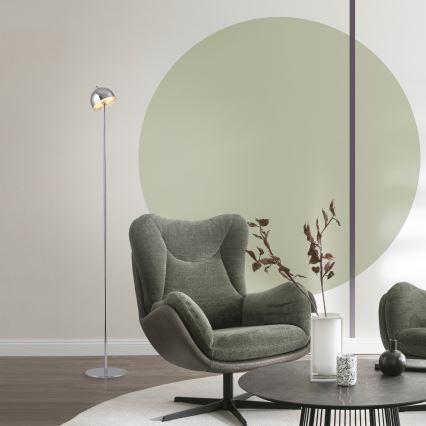 Schöner Wohnen 19245-17 - Lampadar reîncărcabil de exterior BELLIS, LED dimmabil, cu control tactil, 2,5W/5V, 2600 mAh, IP54, crom lucios