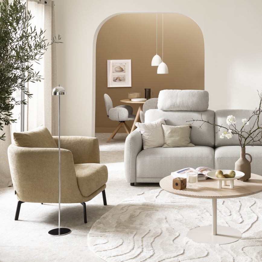 Schöner Wohnen 19245-17 - Lampadar reîncărcabil de exterior BELLIS, LED dimmabil, cu control tactil, 2,5W/5V, 2600 mAh, IP54, crom lucios