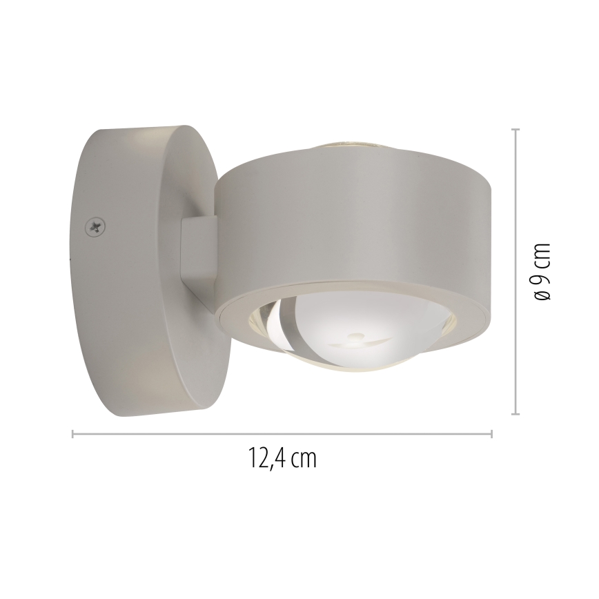 Schöner Wohnen CHIA 19331-39 - Aplică de perete LED 2xLED/2W/230V, gri