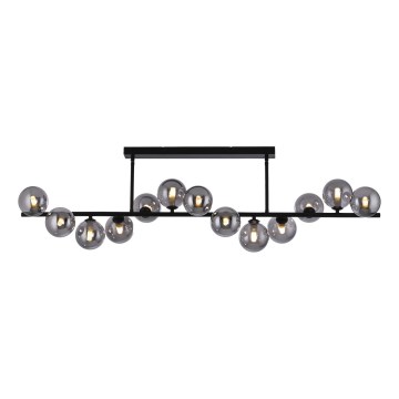 Schöner Wohnen DUBAI 14505-18 - Lustră LED pe tijă, 13xG9/3W/230V, negru/fumuriu