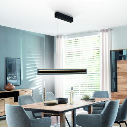 Schöner Wohnen 11316-18 - Lustră LED dimmabilă pe cablu LENA LED/32W/230V 105 cm neagră