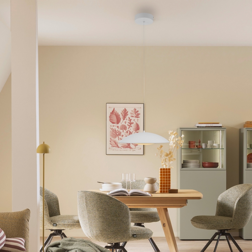 Schöner Wohnen 14606-16 - Lustră LED dimabilă pe cablu LENTE LED/17W/230V Ø 40 cm, alb