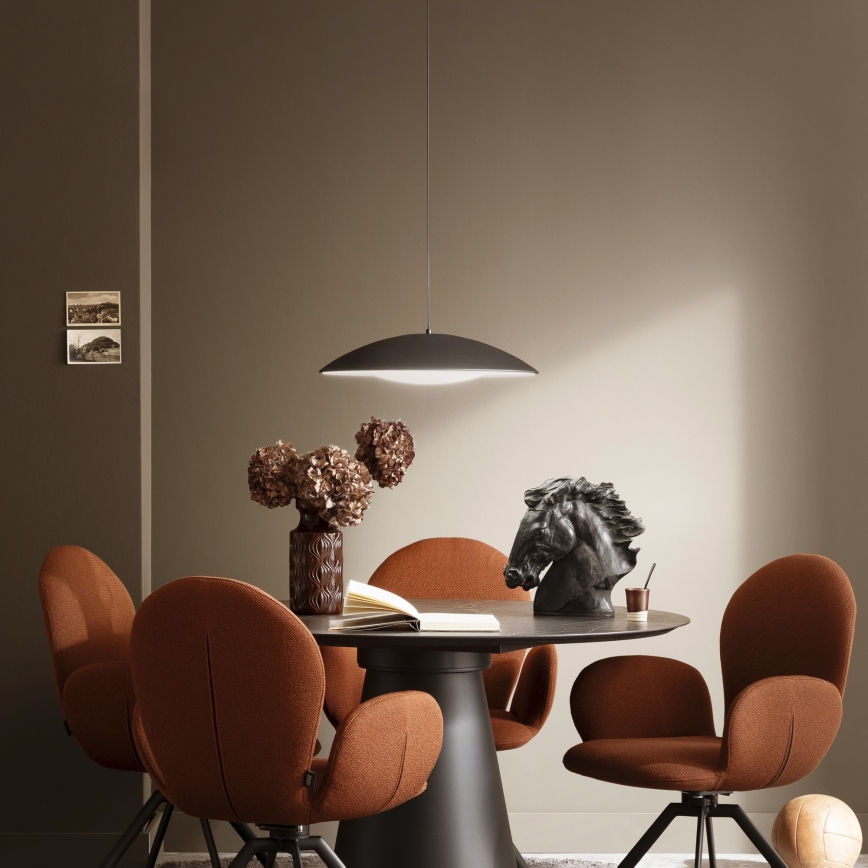 Schöner Wohnen 14606-18 - Lampă suspendată pe cablu LENTE, LED dimabil, 17W/230V, diametru 40 cm, negru