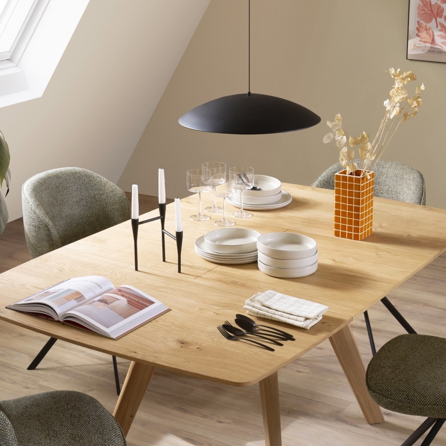 Schöner Wohnen 14606-18 - Lampă suspendată pe cablu LENTE, LED dimabil, 17W/230V, diametru 40 cm, negru