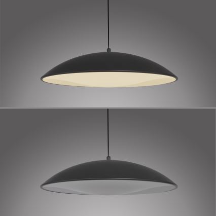 Schöner Wohnen 14606-18 - Lampă suspendată pe cablu LENTE, LED dimabil, 17W/230V, diametru 40 cm, negru