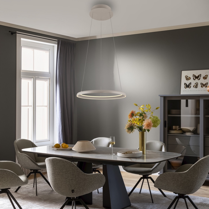 Schöner Wohnen QUILLO 15570-39 - Lustră LED dimabilă suspendată pe cablu, LED/36W/230V, Ø 60 cm, gri