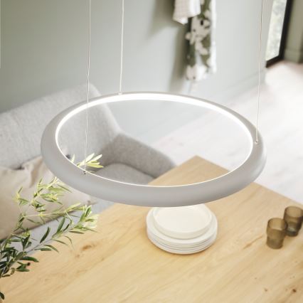 Schöner Wohnen QUILLO 15570-39 - Lustră LED dimabilă suspendată pe cablu, LED/36W/230V, Ø 60 cm, gri