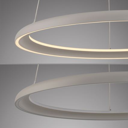 Schöner Wohnen QUILLO 15570-39 - Lustră LED dimabilă suspendată pe cablu, LED/36W/230V, Ø 60 cm, gri