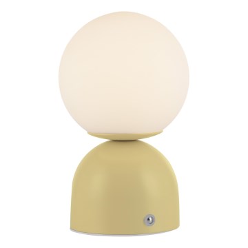 Schöner Wohnen RUDI 19218-81 - Lampă de birou LED reîncărcabilă, tactilă şi cu reglare a intensităţii, 1,2 W / 5 V, 3000–6000 K, 1200 mAh, galbenă