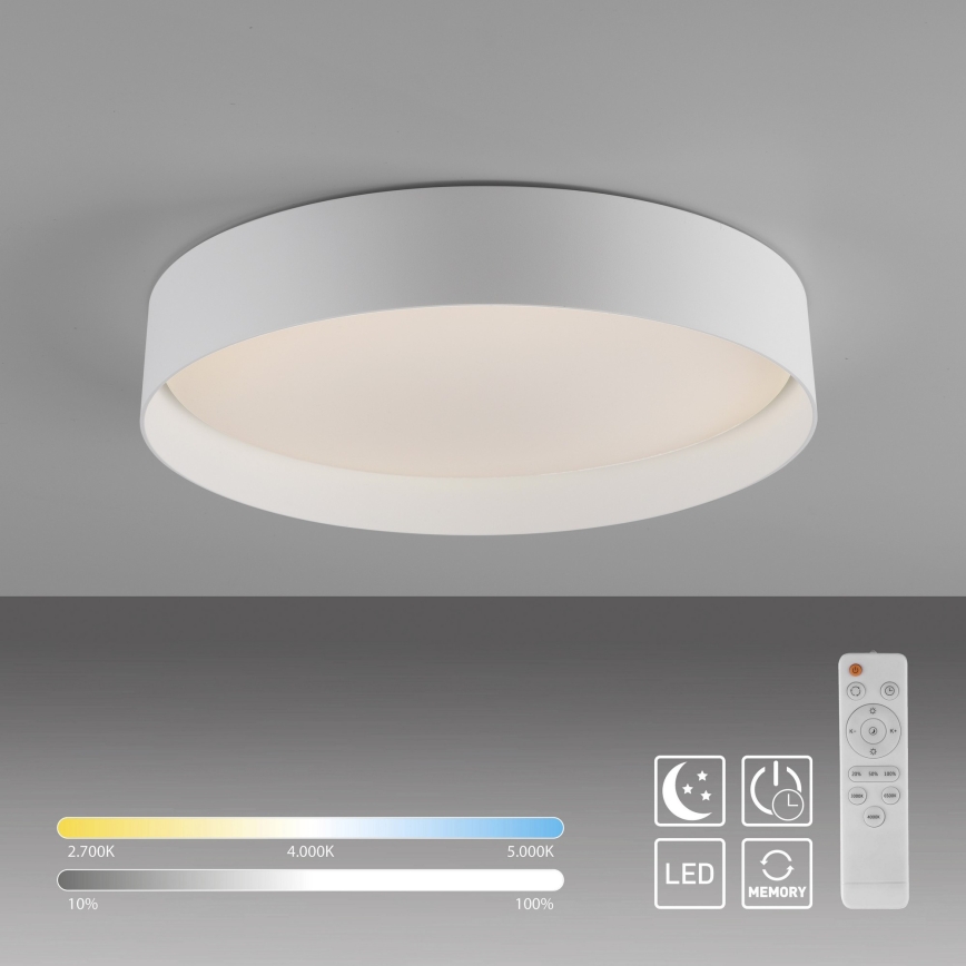 Schöner Wohnen 14594-16 - Plafonieră LED dimabilă TAVOLI, LED 20W, 230V, 2700–6500K, diam. 39 cm, albă, telecomandă inclusă
