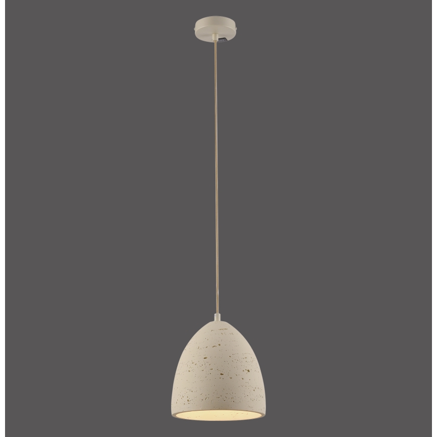 Schöner Wohnen TRAVENTA 12540-42 - Pendul cu cablu, 1xE27/40W/230V, Ø 21 cm, beton
