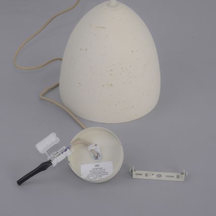 Schöner Wohnen TRAVENTA 12540-42 - Pendul cu cablu, 1xE27/40W/230V, Ø 21 cm, beton