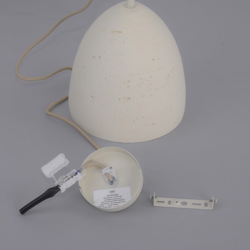 Schöner Wohnen TRAVENTA 12540-42 - Pendul cu cablu, 1xE27/40W/230V, Ø 21 cm, beton
