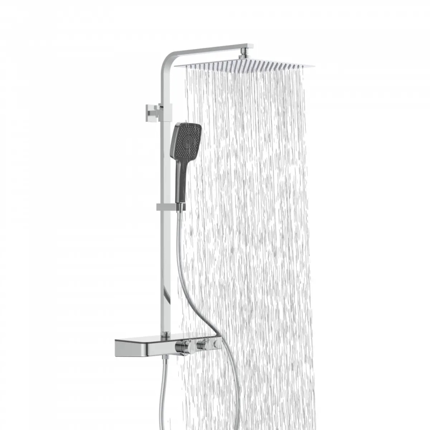 Schütte 60531 - Set de duș OCEAN cu baterie termostatată, crom lucios/antracit