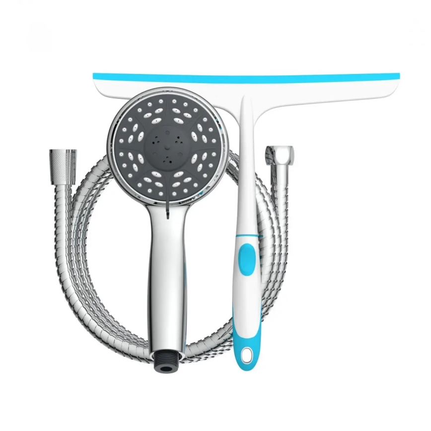 Schütte 64197 - Set de duș crom lucios + racletă pentru sticlă