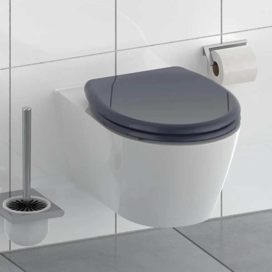 Schütte 82304-A - Capac WC Antracit cu sistem SoftClose, din duroplast