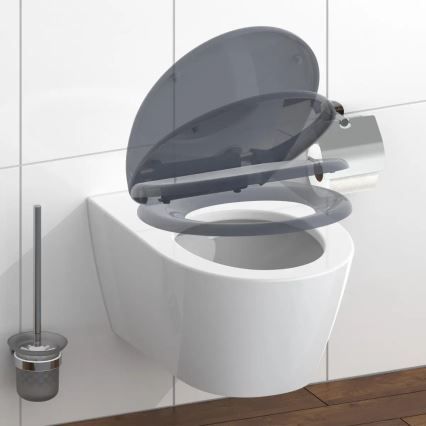 Schütte 82304-A - Capac WC Antracit cu sistem SoftClose, din duroplast